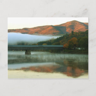 Windsor Cornish Bridge Mount Ascutney Sunrise Postcard