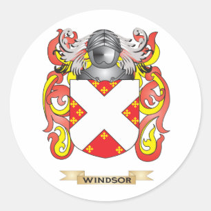 Windsor Family Crest (Coat of Arms) Classic Round Sticker