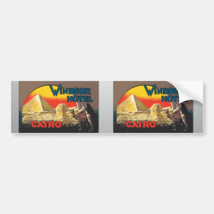 Windsor Hotel Cairo, Vintage Bumper Sticker