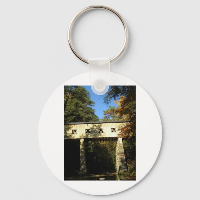 Windsor Mills Rd Covered Bridge Ashtabula County O Keychain (Front)