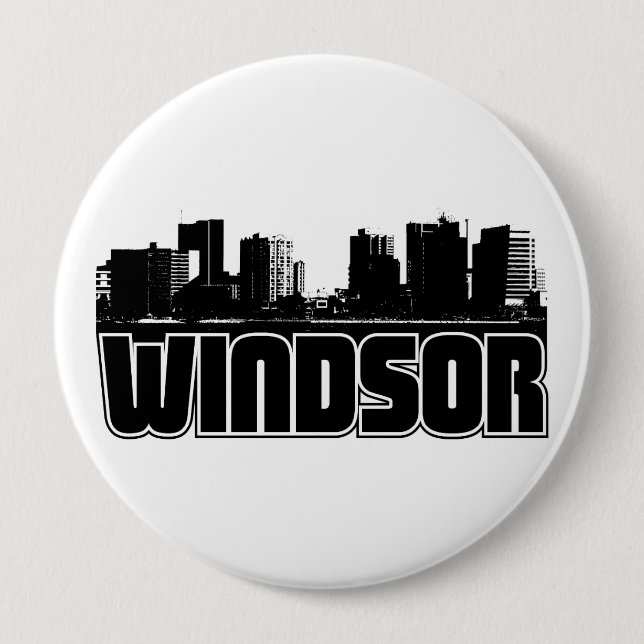 Windsor Skyline 4 Inch Round Button (Front)