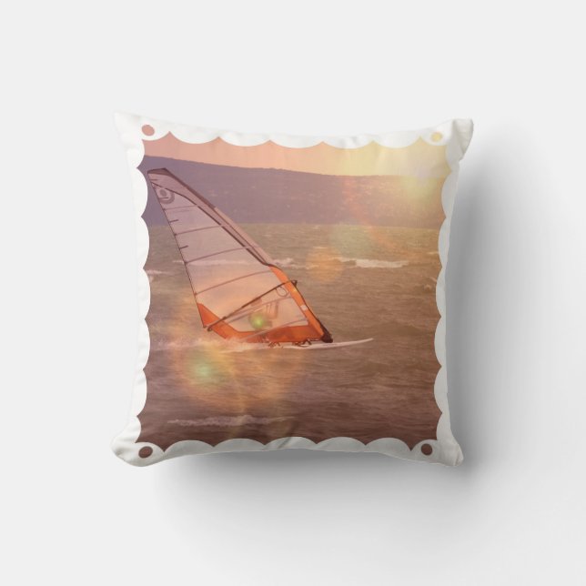 Windsurf Design Pillow (Front)