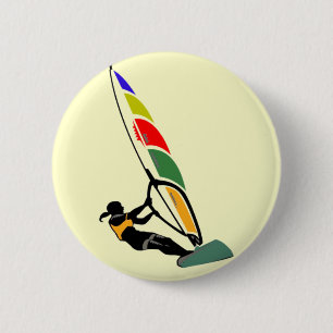 Windsurf with Excitement 2 Inch Round Button