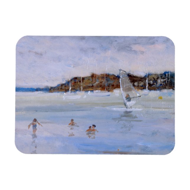 Windsurfer and Bathers Magnet (Horizontal)