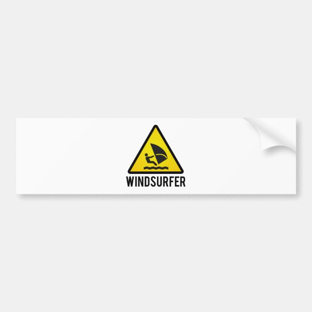 Windsurfer Bumper Sticker (Front)