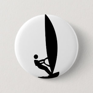 windsurfer icon 2 inch round button