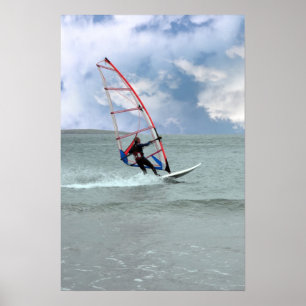 windsurfer in a storm poster