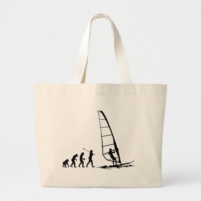 Windsurfer Large Tote Bag (Front)