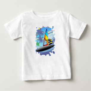 WindSurfer on Ocean Waves Baby T-Shirt