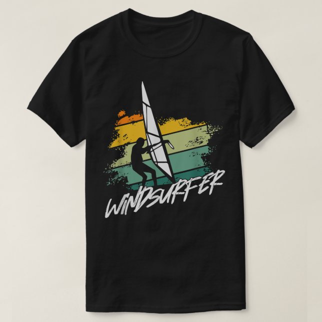 Windsurfer Wave Ocean Windsurfing Sailboarding Sur T-Shirt (Design Front)