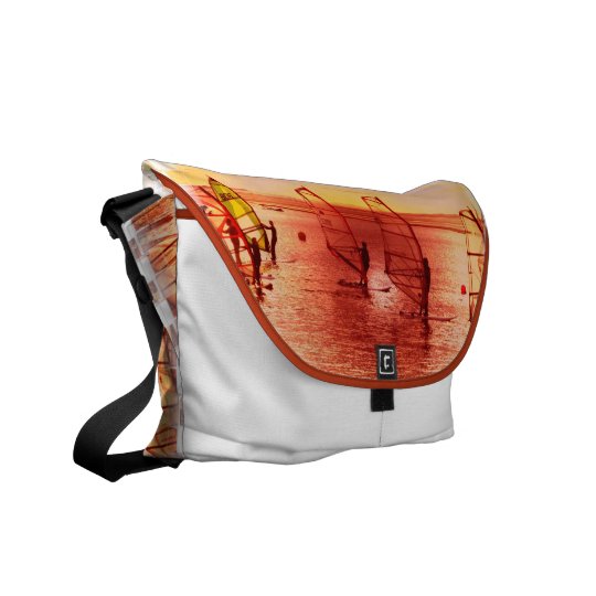 Windsurfers on Horizon Messenger Bag