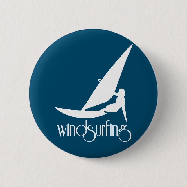 Windsurfing 2 Inch Round Button (Front)