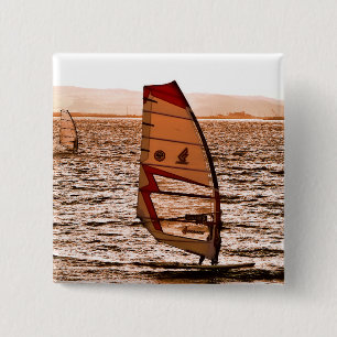 WINDSURFING 2 INCH SQUARE BUTTON