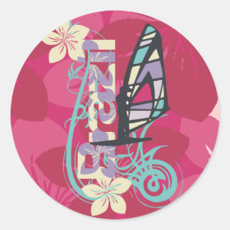 Windsurfing Brazil T-shirts and Gifts Classic Round Sticker