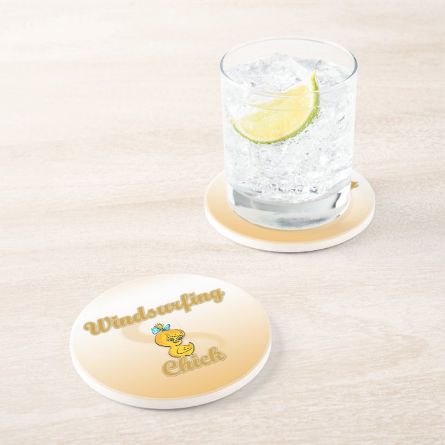 Windsurfing Chick Coaster (Side)