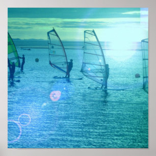 Windsurfing Design Poster 
