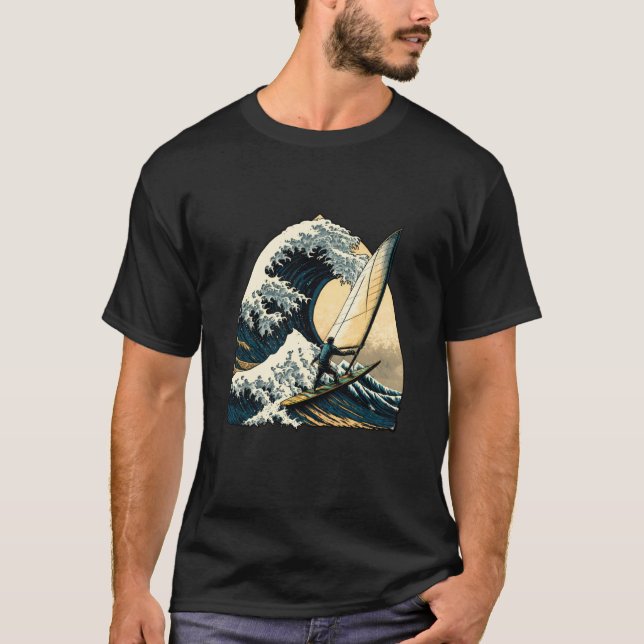 Windsurfing Great Wave off Kanagawa T-Shirt (Front)