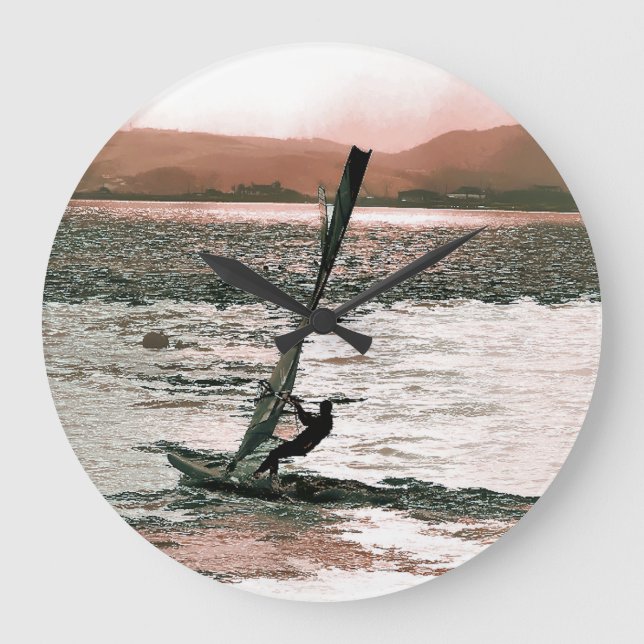 WINDSURFING LARGE CLOCK (Front)