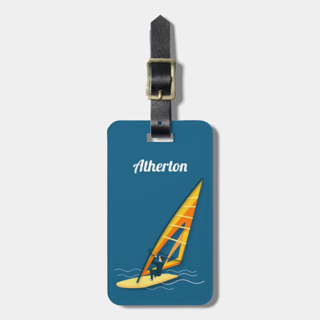Windsurfing Luggage Tag (Front Vertical)
