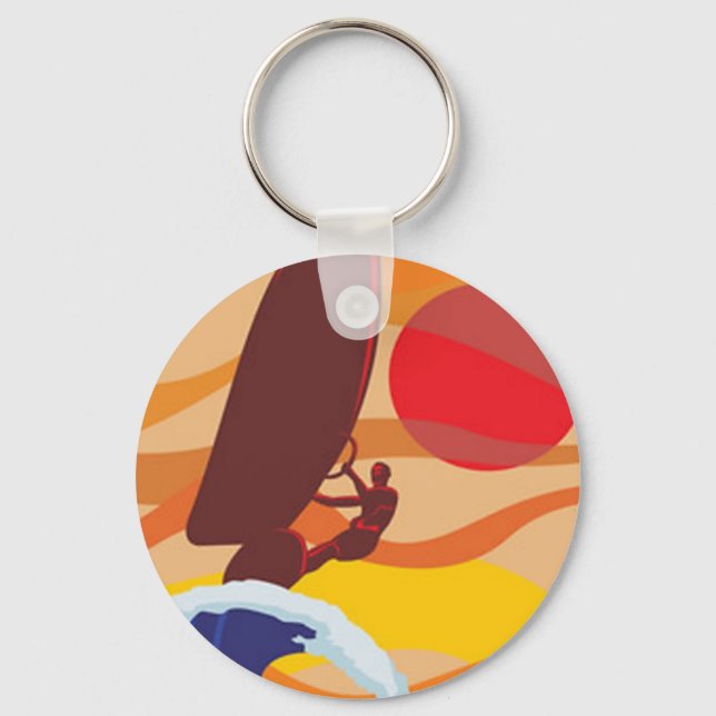 Windsurfing orange keychain (Front)