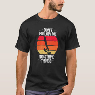 Windsurfing Skateboard Vintage Windsurfer Retro Wi T-Shirt