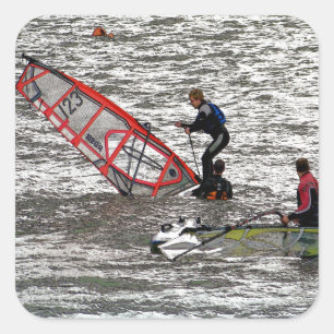 WINDSURFING SQUARE STICKER