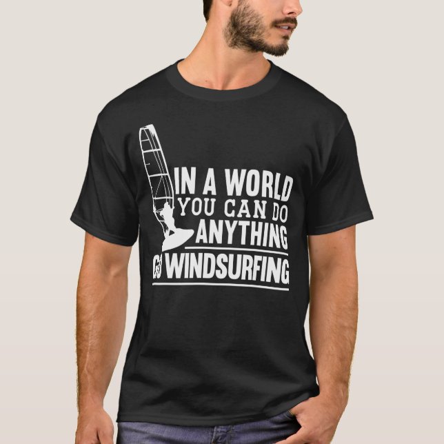 Windsurfing Surfing Board Water Sports T-Shirt (Front)