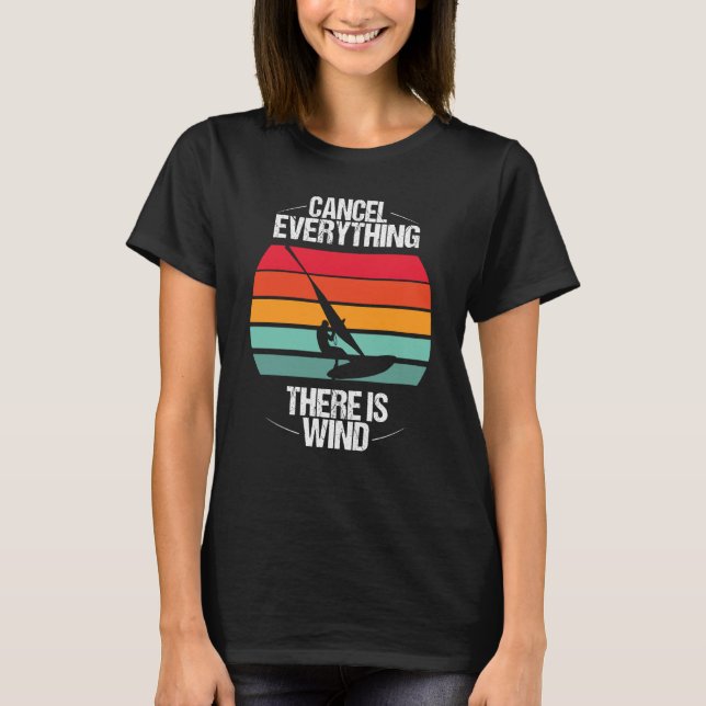 Windsurfing Vintage Beach Windsurf Retro Windsurfe T-Shirt (Front)