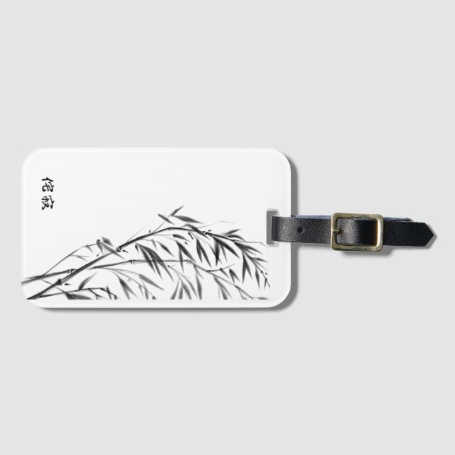 Windswept Bamboo, bent bamboo Luggage Tag (Front Horizontal)