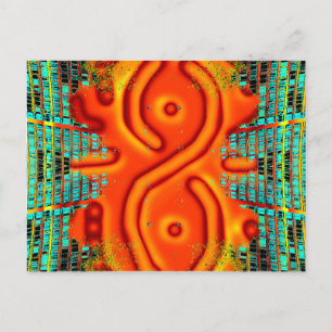 Windswept Extreme Design Orange Urban Futurism Postcard
