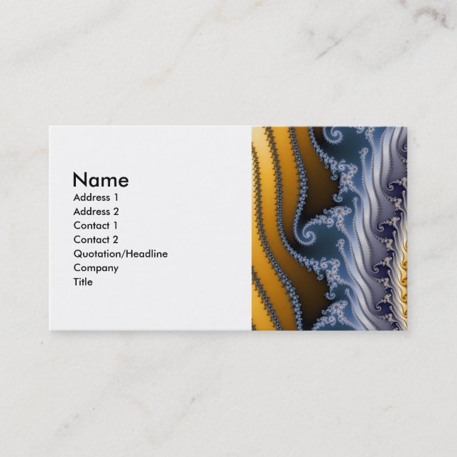 Windswept Fractal Art Business Card (Front)