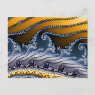 Windswept Fractal Art Postcard