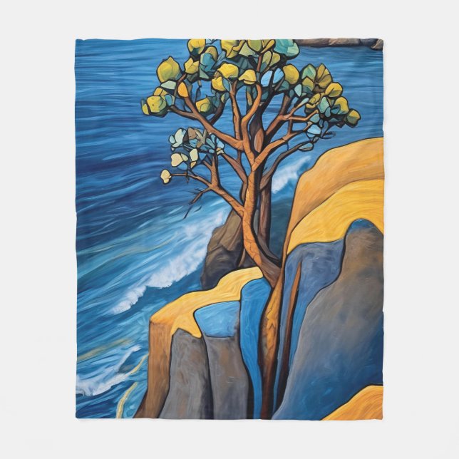 Windswept Serenity Fleece Blanket (Front)