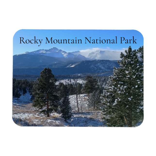Windswept Snow Rocky Mountain National Park Magnet (Horizontal)