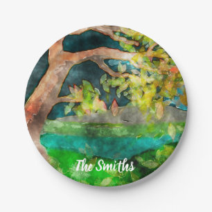 Windswept Tree Paper Plate