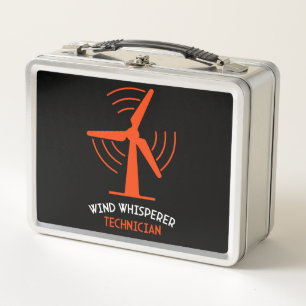 Windturbine Service Technician Metal Lunch Box