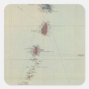 Windward Islands 2 Square Sticker