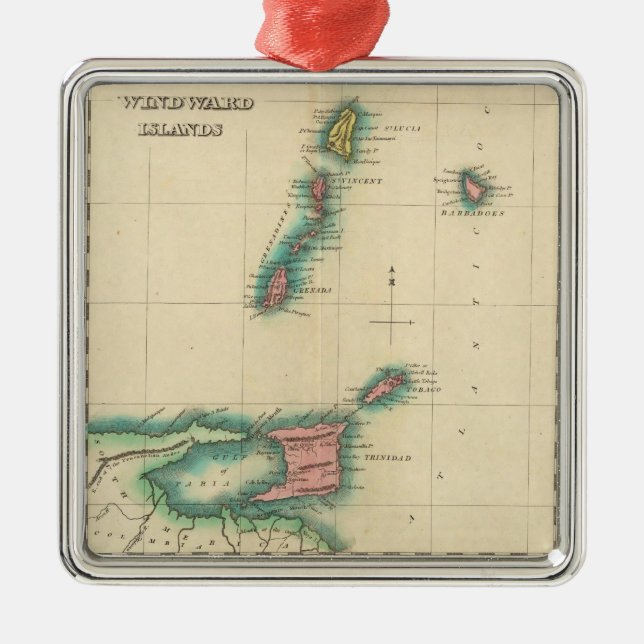 Windward Islands Metal Ornament (Front)