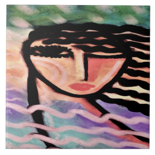 Windy Abstract Digital Painting Tile