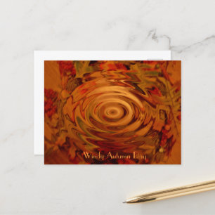 Windy Autumn Day Postcard