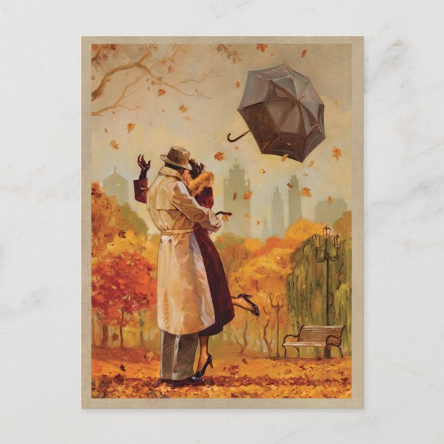 Windy City Kiss Postcard (Front)