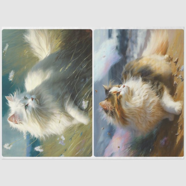 Windy Day Cats  Tissue Paper (Front)