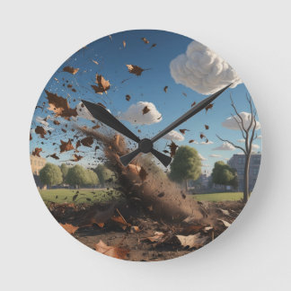 Windy day Wall Clock