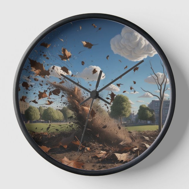 Windy day Wall Clock (Front)