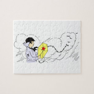 Windy Kite Flying Day Puzle Jigsaw Puzzle