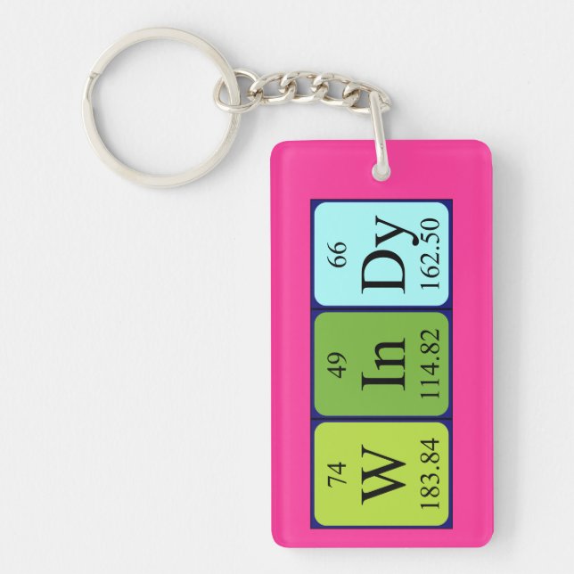 Windy periodic table name keyring (Front)