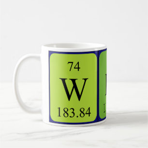 Windy periodic table name mug