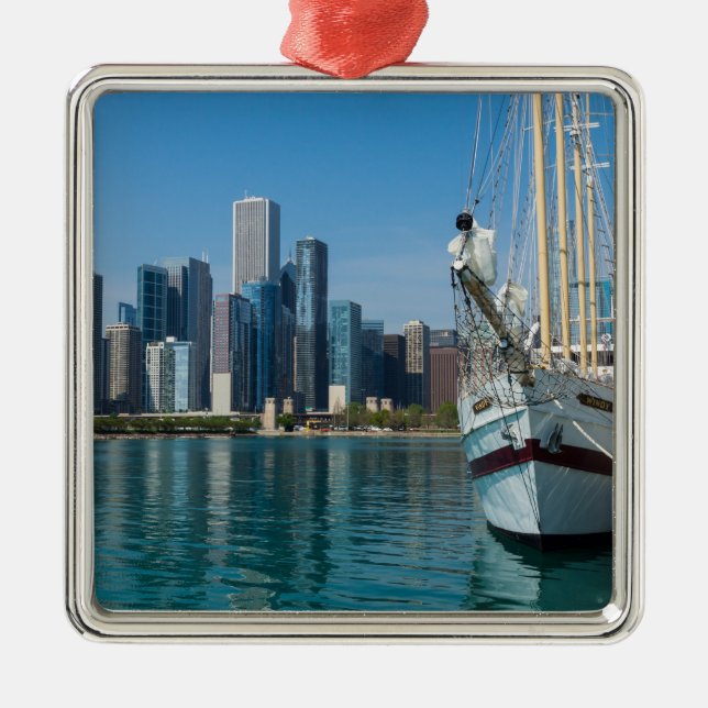Windy Sailing Metal Ornament (Front)