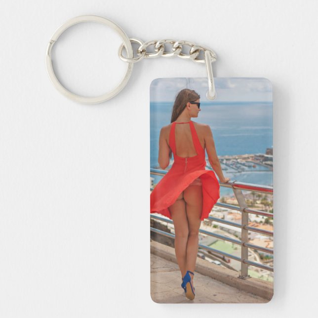 Windy Vacation Photo Key Chain (Front)