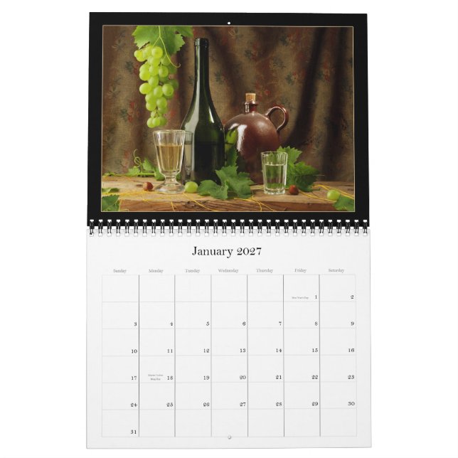 Wine 2011 Calendar (Jan 2027)